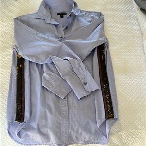 Light Blue Shirt with Sequin Accents